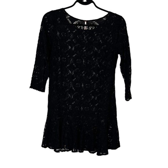 Free People Walking To The Sun Floral Lace Mini Dress - Picture 4 of 10